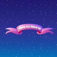 Ribbon Happy Eid al-Fitr vector