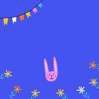 Vector Happy Easter frame template