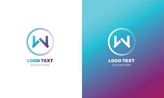 letra w modelo logo vector