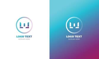 negocio marca identidad corporativo vector logo letra w diseño