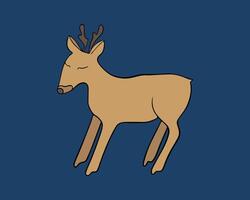 Vector isolated illustration of a roe deer animal.