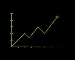 Vector isolated illustration of achievement or financial success graph.