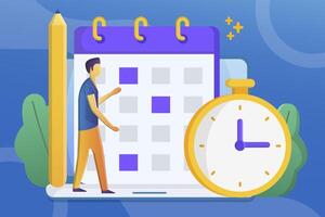 Schedule Vector in Flat Design Style