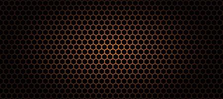 dark orange hexagonal abstract background vector