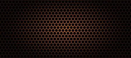 dark orange hexagonal abstract background vector