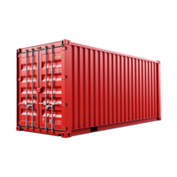 AI generated Shipping container isolated on transparent background png