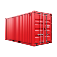 AI generated Shipping container isolated on transparent background png