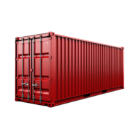 AI generated Shipping container isolated on transparent background png