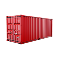 AI generated Shipping container isolated on transparent background png