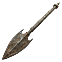 AI generated Ancient war spear isolated on transparent background png