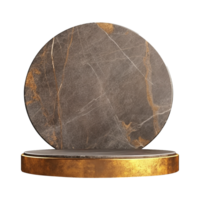 AI generated Marble podium 3d realistic render with transparent background png