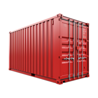 AI generated Shipping container isolated on transparent background png