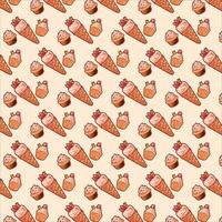 cake and ice cream pattern  illustration design vector