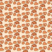 cake and cookies pattern vector design