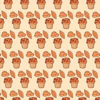 cake and cookies pattern vector design