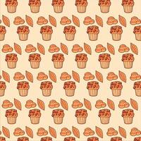 cake and cookies pattern vector design