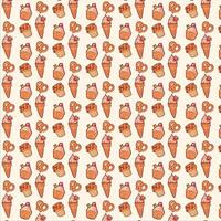 cake and ice cream pattern  illustration design vector