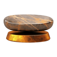 AI generated Marble podium 3d realistic render with transparent background png