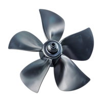 AI generated Five blade marine  propeller isolated on transparent background png