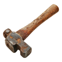 AI generated Rusty metal sledge hammer isolated on transparent background png