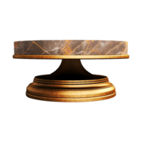 AI generated Marble podium 3d realistic render with transparent background png