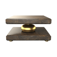 AI generated Marble podium 3d realistic render with transparent background png