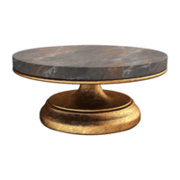 AI generated Marble podium 3d realistic render with transparent background png