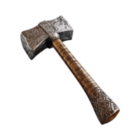 AI generated Rusty metal sledge hammer isolated on transparent background png