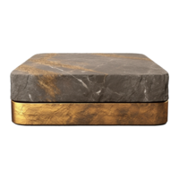AI generated Marble podium 3d realistic render with transparent background png