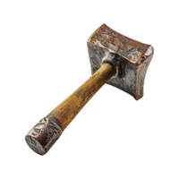 AI generated Rusty metal sledge hammer isolated on transparent background png