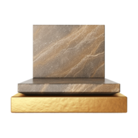 AI generated Marble podium 3d realistic render with transparent background png