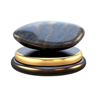AI generated Marble podium 3d realistic render with transparent background png