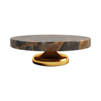 AI generated Marble podium 3d realistic render with transparent background png