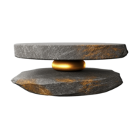 AI generated Marble podium 3d realistic render with transparent background png