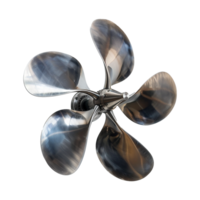 AI generated Five blade marine  propeller isolated on transparent background png