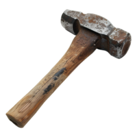 AI generated Rusty metal sledge hammer isolated on transparent background png