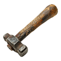 AI generated Rusty metal sledge hammer isolated on transparent background png