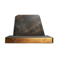 AI generated Marble podium 3d realistic render with transparent background png