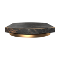 AI generated Marble podium 3d realistic render with transparent background png