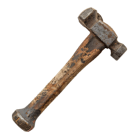 AI generated Rusty metal sledge hammer isolated on transparent background png