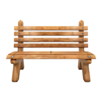 AI generated Wooden park bench isolated on transparent background png