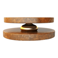 AI generated Marble podium 3d realistic render with transparent background png