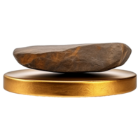 AI generated Marble podium 3d realistic render with transparent background png