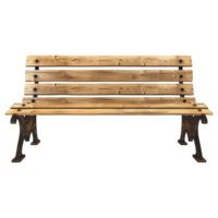 AI generated Wooden park bench isolated on transparent background png