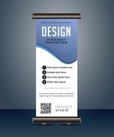 corporate business roll up banner standee pull up banner x banner template vector