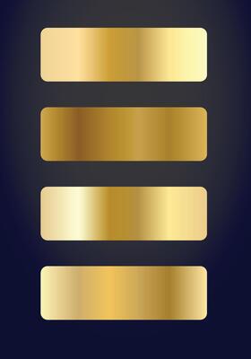 Collection of gold gradient palette background