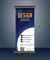 corporate business roll up banner standee pull up banner x banner template vector