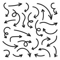 doodle arrow set vector