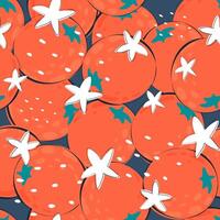 oranges seamless pattern vector