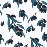 olive seamless pattern vector